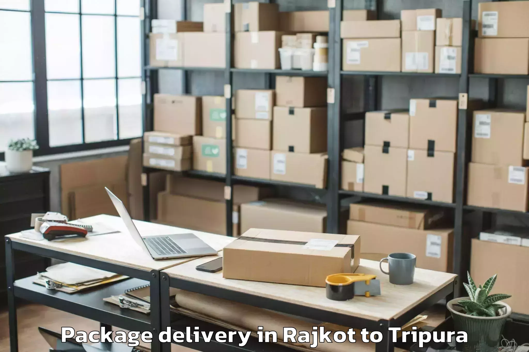 Book Rajkot to Iiit Agartala Package Delivery Online